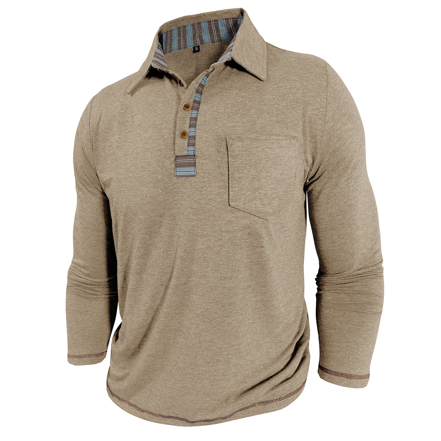 Men's Artisan Placket Long-Sleeve Polo