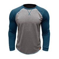 Heather Grey - Teal Blue