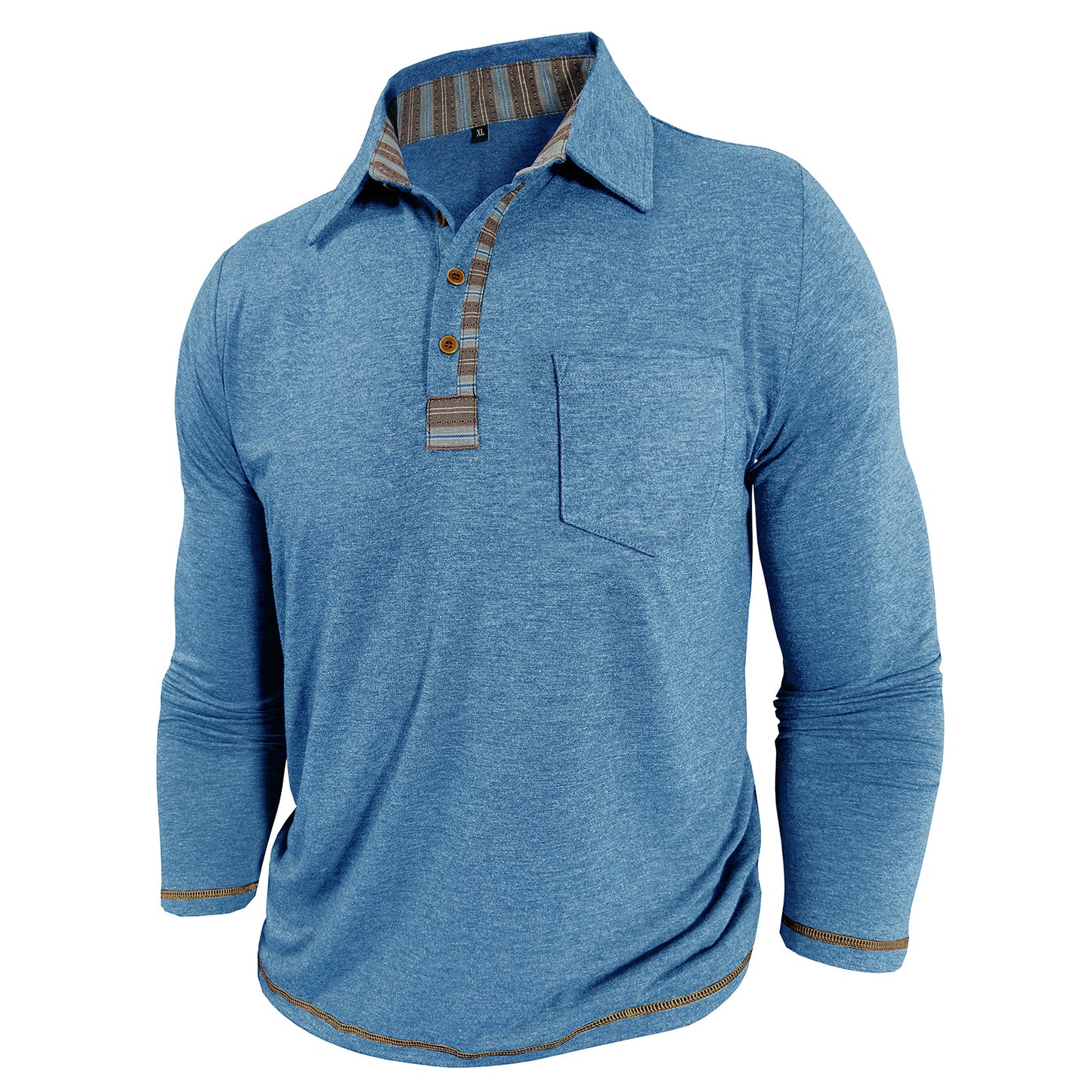 Men's Artisan Placket Long-Sleeve Polo