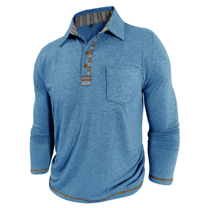 Men's Artisan Placket Long-Sleeve Polo