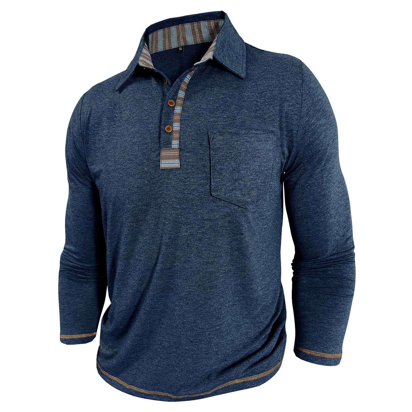 Men's Artisan Placket Long-Sleeve Polo