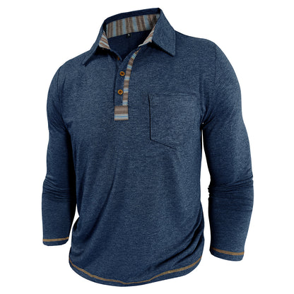 Men's Artisan Placket Long-Sleeve Polo