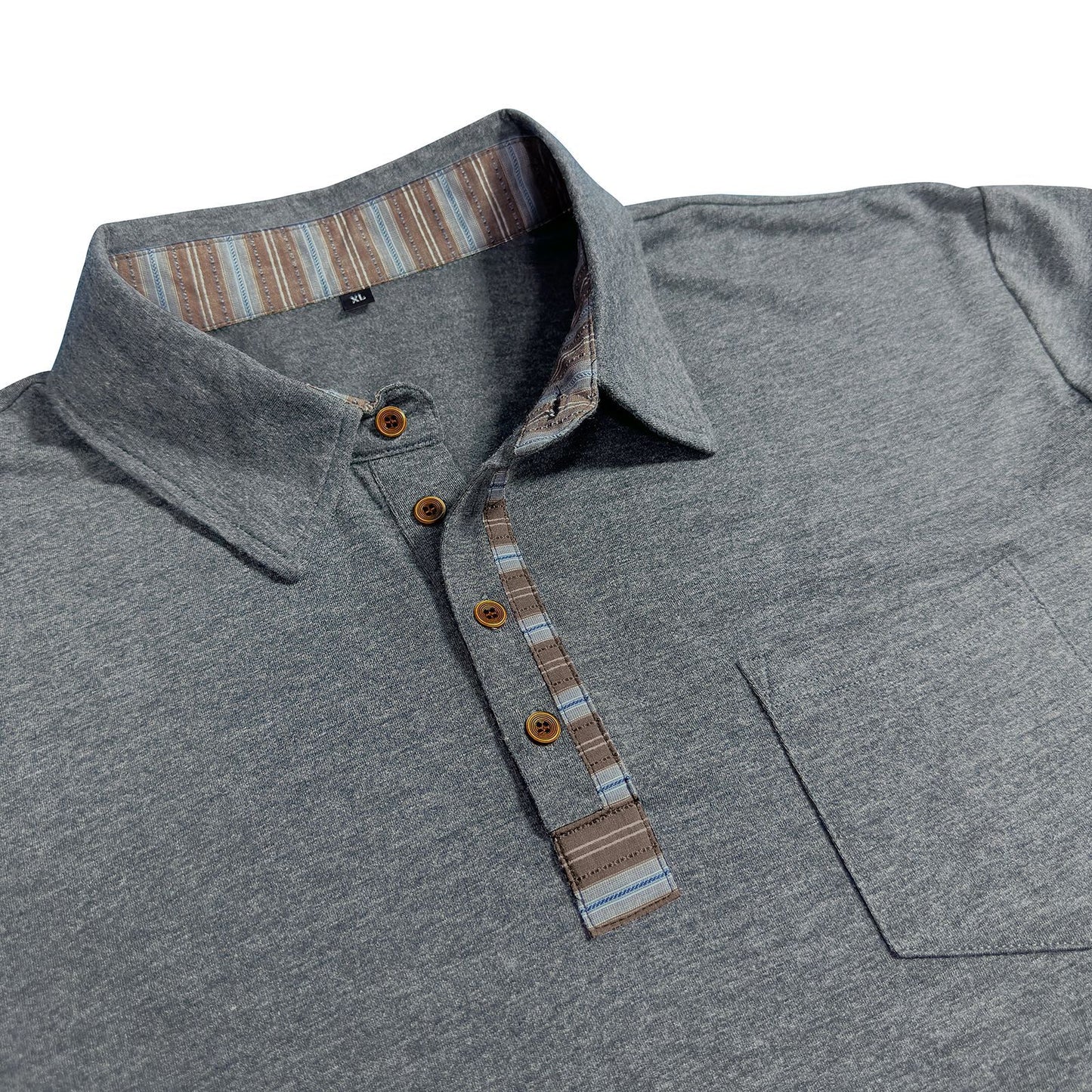 Men's Artisan Placket Long-Sleeve Polo