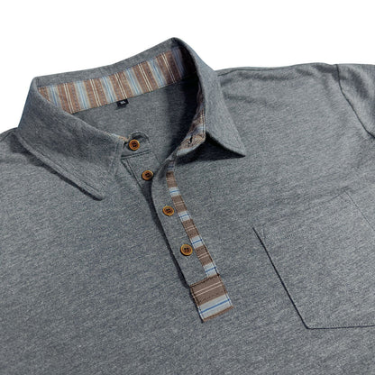 Men's Artisan Placket Long-Sleeve Polo