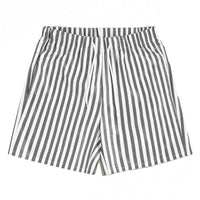 Charcoal/White wide stripes