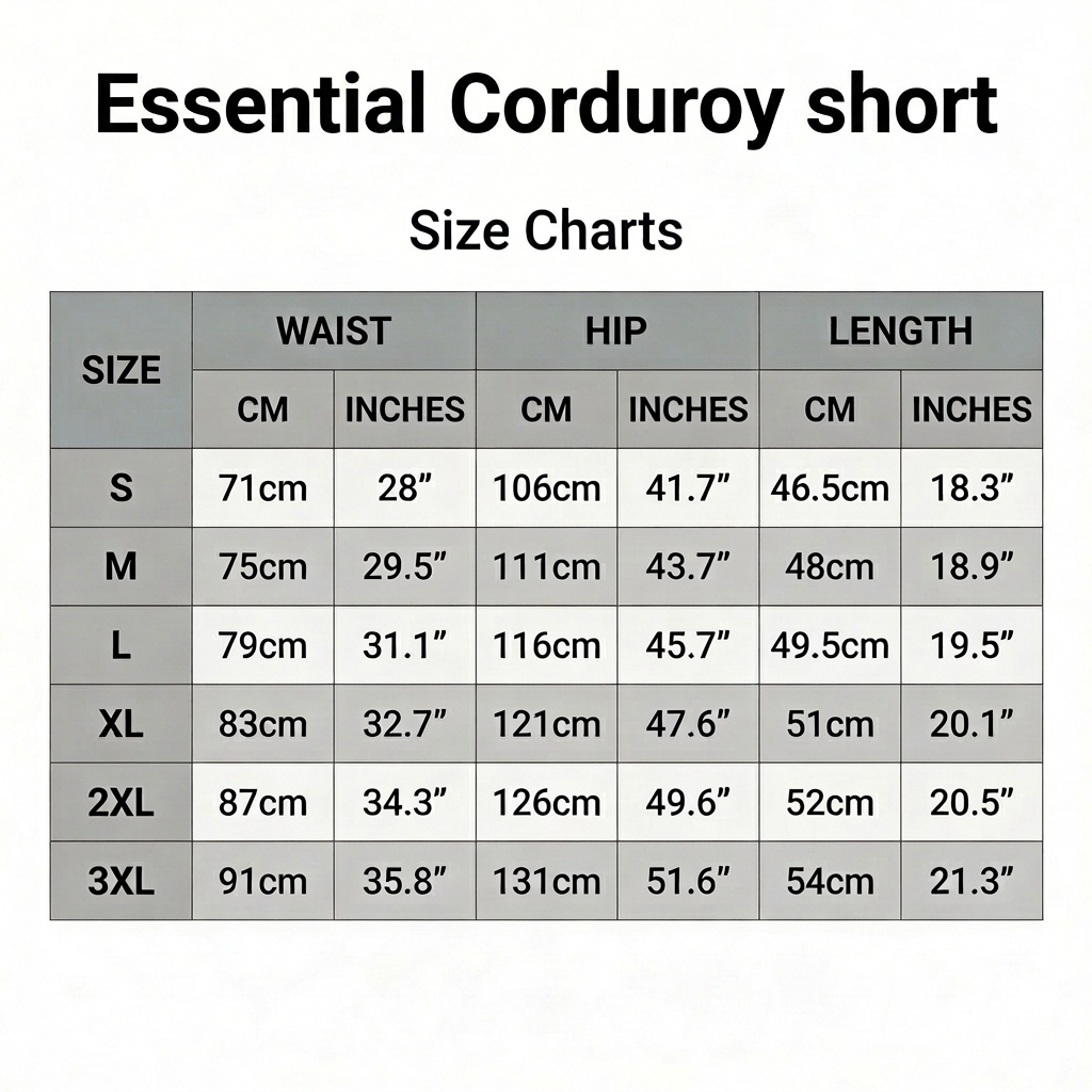 Essential Corduroy Shorts