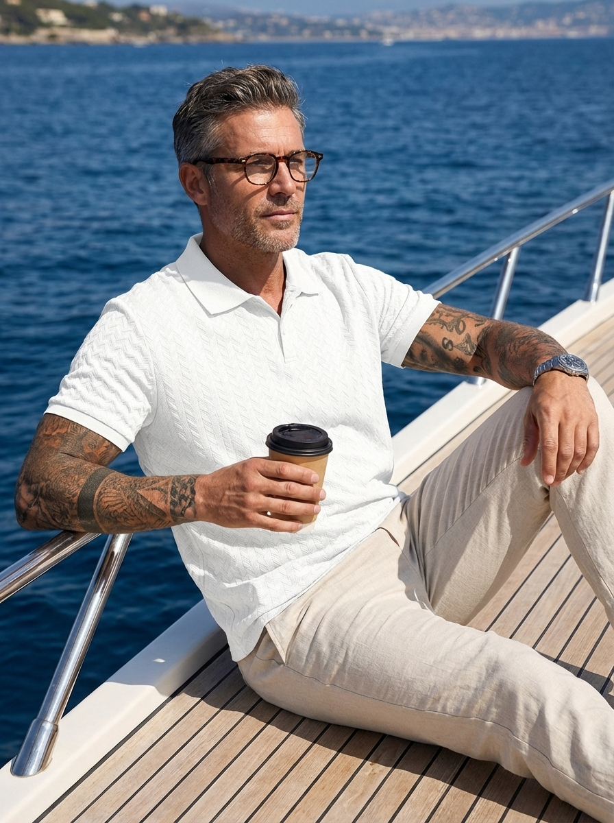 Cobalhaus Signature Weave Polo