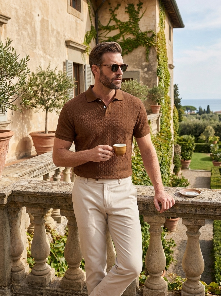 Cobalhaus Signature Weave Polo