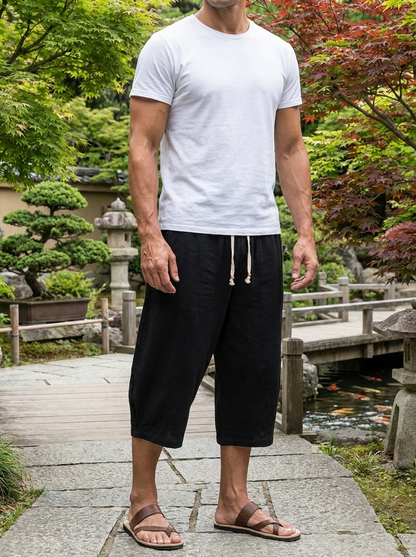 Zen Drift Cropped Pants (Japanese Style)