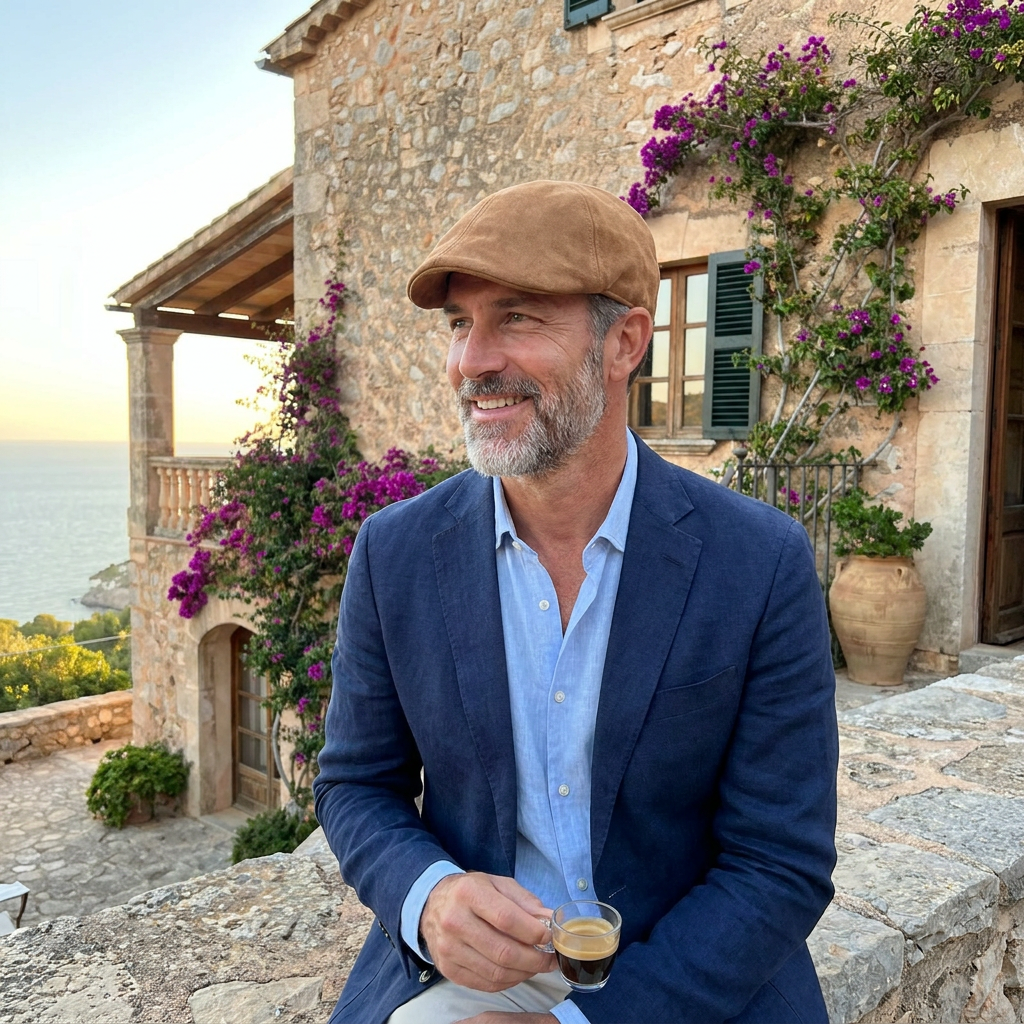 Monaco Suede Flat Cap