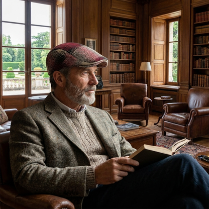 Cobalhaus Windsor Plaid Flat Cap