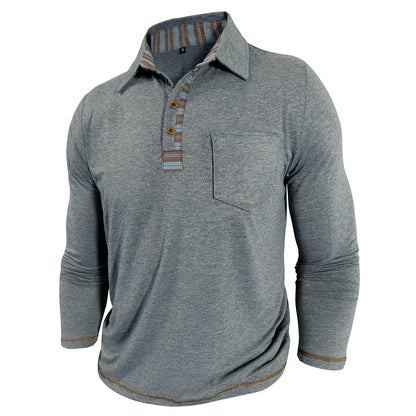 Men's Artisan Placket Long-Sleeve Polo