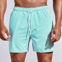 Mint Green/White stripes