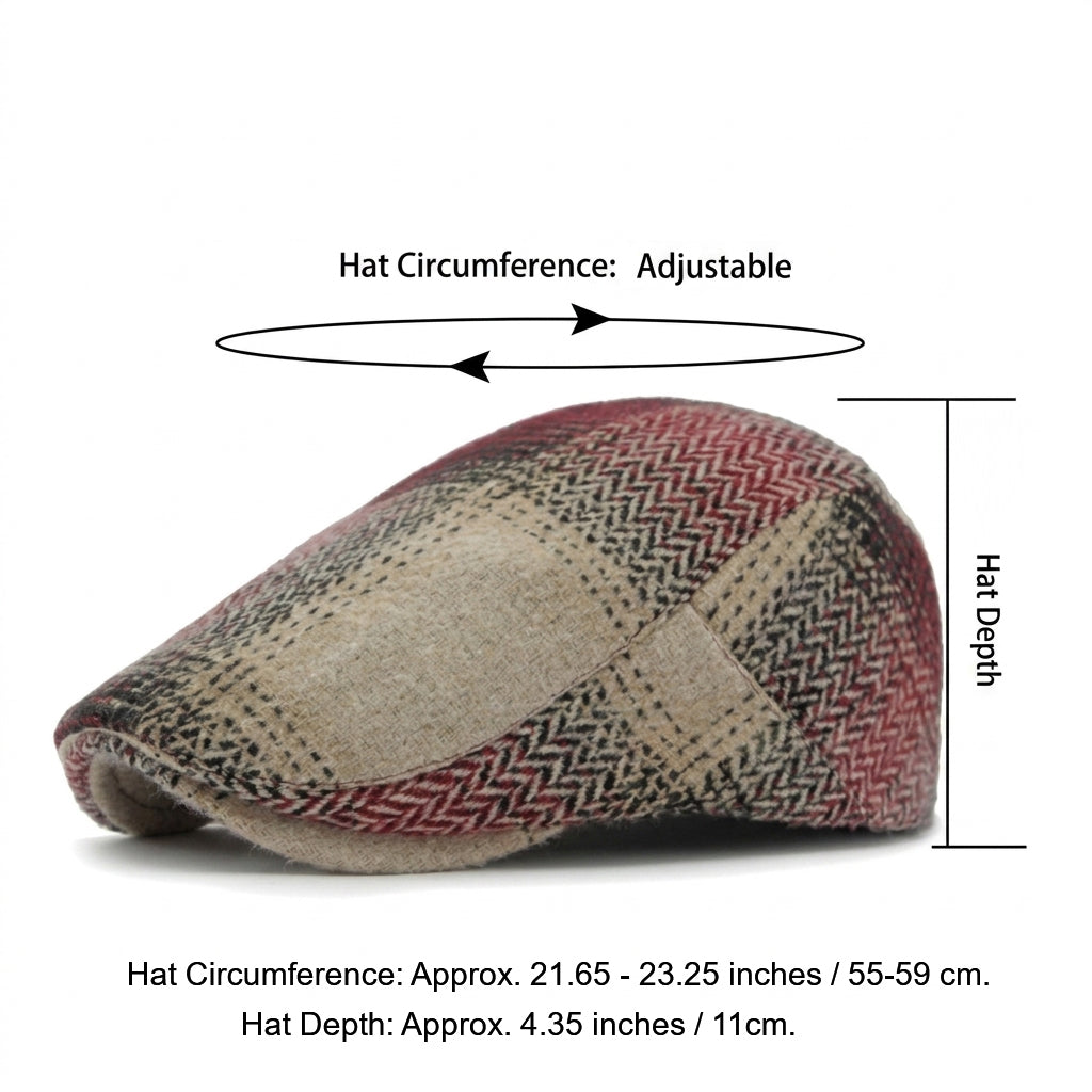Cobalhaus Windsor Plaid Flat Cap